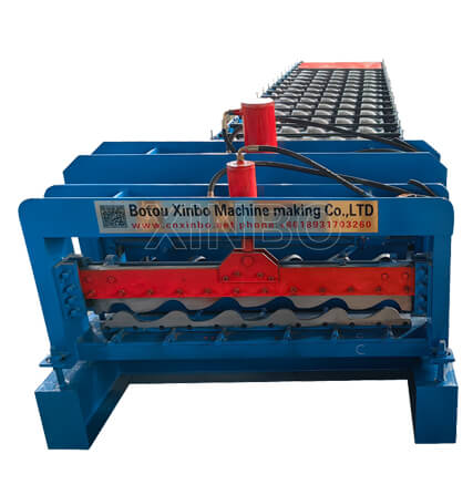 Big Span Glazed Roof Tile Roll Forming Machine